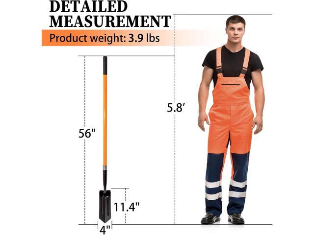 Trench Shovel for Digging, 4-Inch Trench Shovel, Heavy Duty Trenching Shovel with Fiberglass Handle, 56 Inches