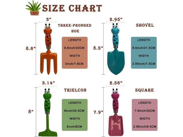 Kids Gardening Tools Set Metal for Kids Hand Shovel Mini Garden Tools for Kids, Safe Toy Gardening Tools for Soil Planting Digging Transplanting 4...