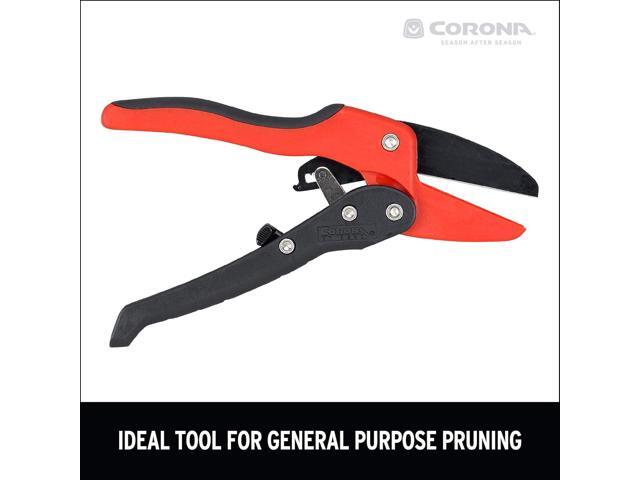 Corona RP 3230 Rachet Hand Pruner - 3/4 inch Cut Capacity Stem and Branch Garden Shears, Red