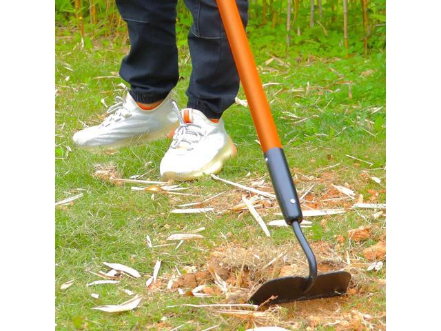 Garden Hoe Tool, Heavy Duty Hoe Garden Tool, Garden Hoe for Weeding with Long Fiberglass Handle, 58 Inches