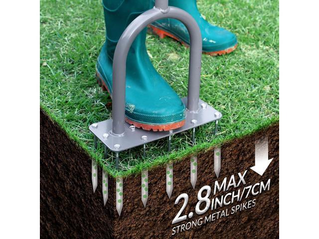 Walensee Lawn Aerator Spike Metal Manual Dethatching Soil Aerating Lawn with 15 Iron Spikes, Pre-Assembled Grass Aerator Tools for Yard, Lawn...