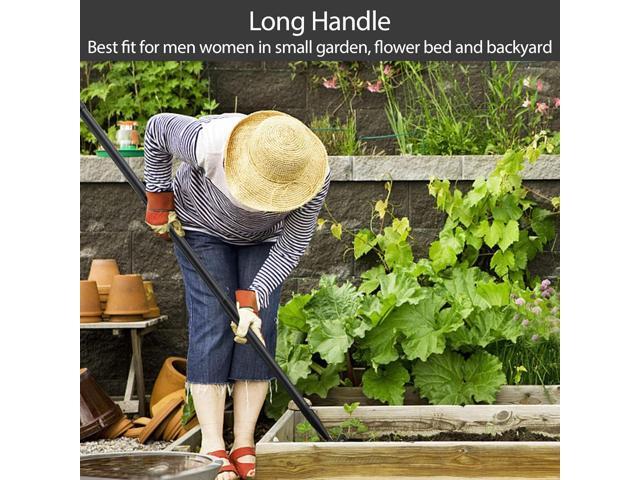 Stirrup Hoe and Cultivator Garden Tool Heavy Duty, Scuffle Loop Hula Action Hoe Weeding Gardening Hand Tools for Women Kids Men, Metal Weeder...