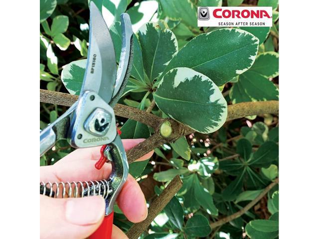 Corona BP15180 Forged Steel ClassicCUT Bypass Hand Pruner - 1 inch Cut Capacity Stem and Branch Garden Shears, Red