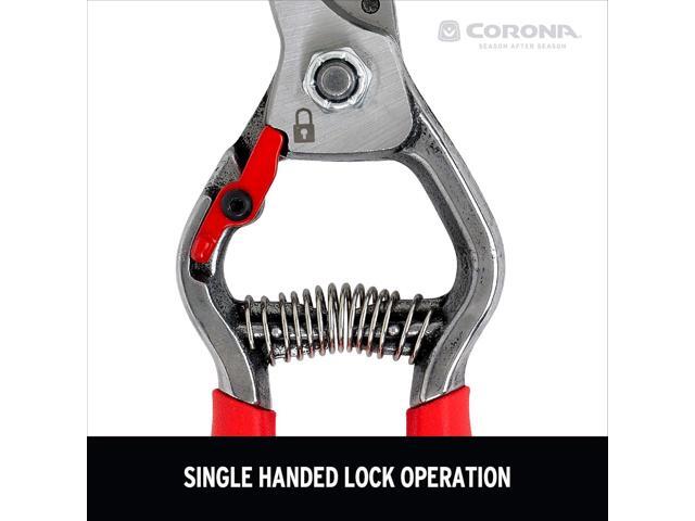 Corona BP15180 Forged Steel ClassicCUT Bypass Hand Pruner - 1 inch Cut Capacity Stem and Branch Garden Shears, Red