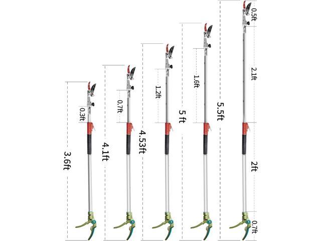 GARTOL Pruner for Garden, Cut Upto 1 Inch & Hold Telescopic Pole Pruner, Fruit Picker with Rotating Blade Head, Lightweight Aluminum Extendable...