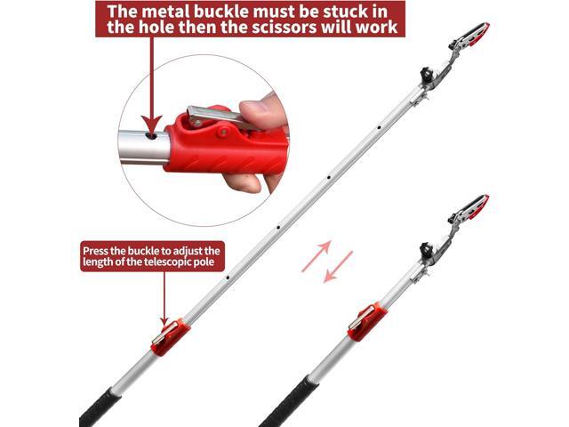 GARTOL Pruner for Garden, Cut Upto 1 Inch & Hold Telescopic Pole Pruner, Fruit Picker with Rotating Blade Head, Lightweight Aluminum Extendable...
