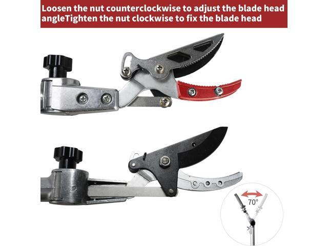GARTOL Pruner for Garden, Cut Upto 1 Inch & Hold Telescopic Pole Pruner, Fruit Picker with Rotating Blade Head, Lightweight Aluminum Extendable...