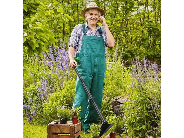 Hoe Garden Tool,Triangle Gardening Hoe with Sharp Blade for Digging,Weeding,Cutting and Loosing Soil,60 Inch Adjustable Length Metal Handle