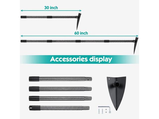 Hoe Garden Tool,Triangle Gardening Hoe with Sharp Blade for Digging,Weeding,Cutting and Loosing Soil,60 Inch Adjustable Length Metal Handle