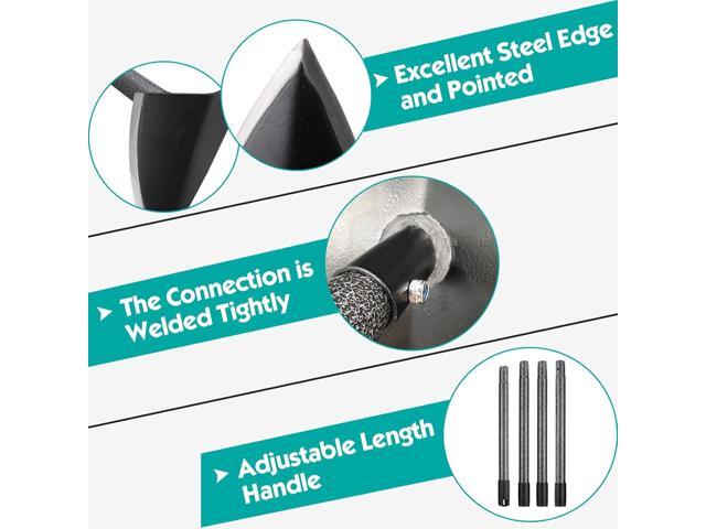 Hoe Garden Tool,Triangle Gardening Hoe with Sharp Blade for Digging,Weeding,Cutting and Loosing Soil,60 Inch Adjustable Length Metal Handle