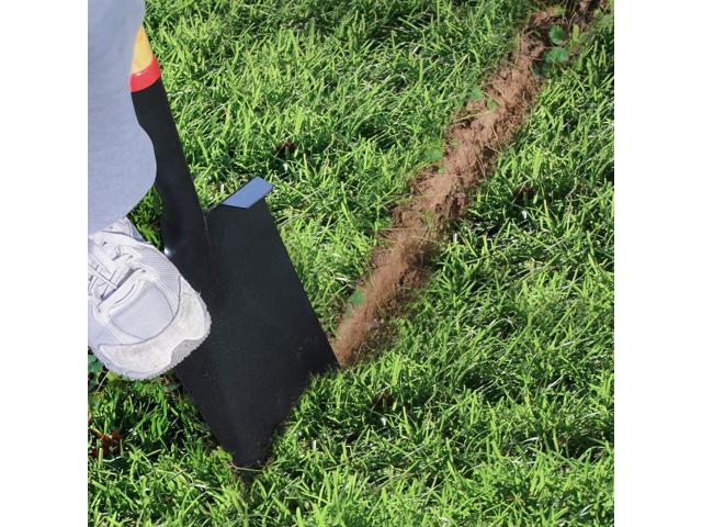 Spade Shovel for Digging, Heavy Duty Spade Shovel with Wooden D-Handle, Square Flat Shovel for Gardening and Edging, 45 Inches