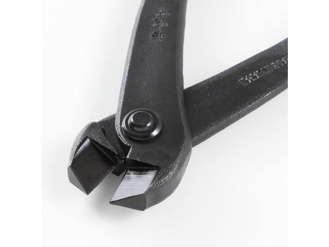 Wazakura Hanafubuki Hand Forged Bonsai Tree Wire Cutter MADE IN JAPAN 7.7inch (195mm), Japanese Garden Tool, Rounded Ends - Black
