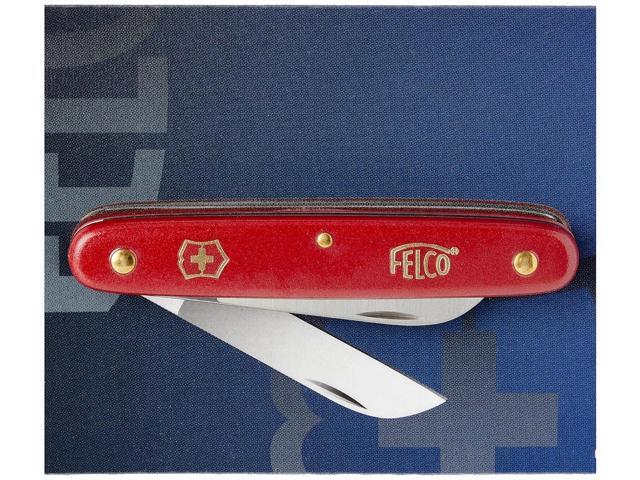 FELCO Grafting & Garden Pruning Knife (3.90 50) - Light Weight All-Purpose Knife with Straight Blade, red, 2.25-inches (V39050)