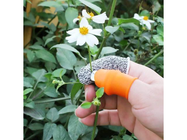 Garden Silicone Thumb Knife, Finger Knife-Plants Picking Trim Tools(L)