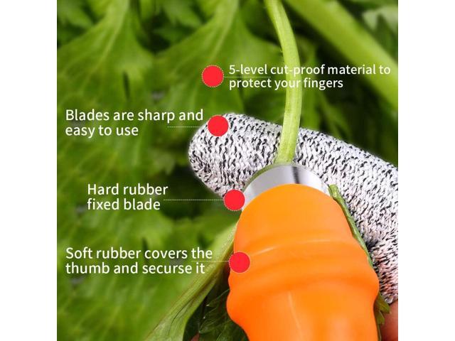 Garden Silicone Thumb Knife, Finger Knife-Plants Picking Trim Tools(L)