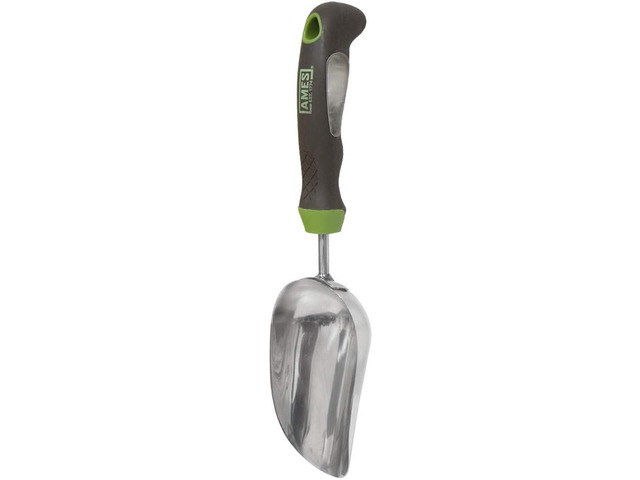 AMES 2445400 Stainless Steel Hand Soil Scoop with Ergo Gel Grip, 13-Inch