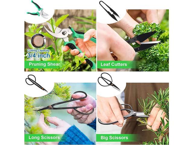 Bonsai Tools Kit- 24 PCS Bonsai Tree Kit Tools for Beginners, Bonsai Tool Set Bonsai Starter Trimming Care Kit Include Pruning Shears, Scissors, PU...