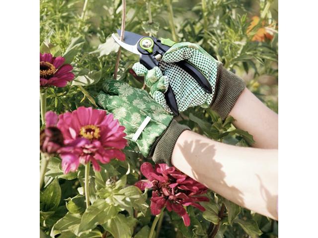 Colwelt Garden Tools Set, 8 Piece, Heavy Duty Gardening Tools with Wooden Handle, Including Garden Tote, Kneeling Pad, Gloves, Pruner, Trowel,...