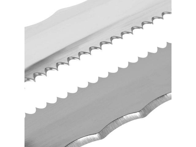 Linsen-Outdoor Stainless Steel Garden Knife with 11' Blade, Double Side Utility Sod Cutter Lawn Repair Garden Knife with Nylon Sheath