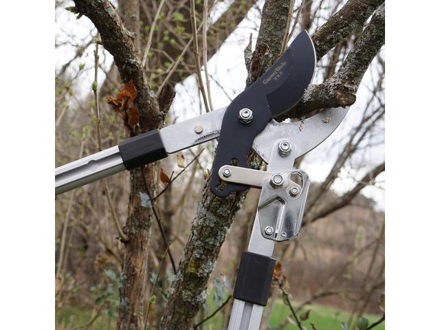 Kings County Tools Double Ratcheting Bypass Lopper Cuts Green Wood Extendable 26'40' Long Handles Trim Tree or Bush Branches 6 Pin-Locked...