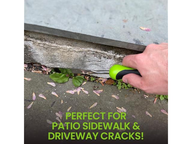 Garden Guru Patio Crack Weeder Tool with Ergonomic Handle Stainless Steel Weed Puller for Patio Sidewalk Driveway Cracks Rust Resistant