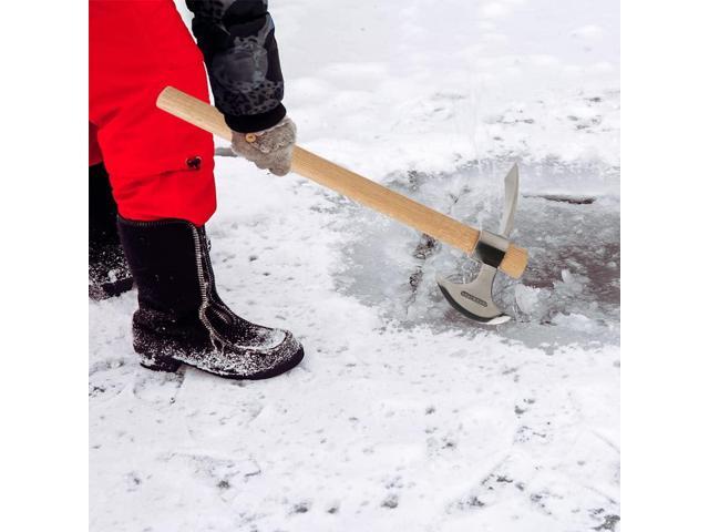 2 in1 Garden Pickaxe Weeding Mattock Gardening Tool 16inch Hatchet Chopping Axe Stainless Steel Blade Cutter for Outdoor Camping Wood Splitting...
