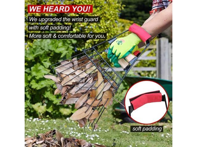Colwelt Steel Leaf Scoops and Claws, Rugged Steel Leaf Scoop for Lawn and Garden Cleanup, Large Sized Leaf Grabber for Larger Pickup...