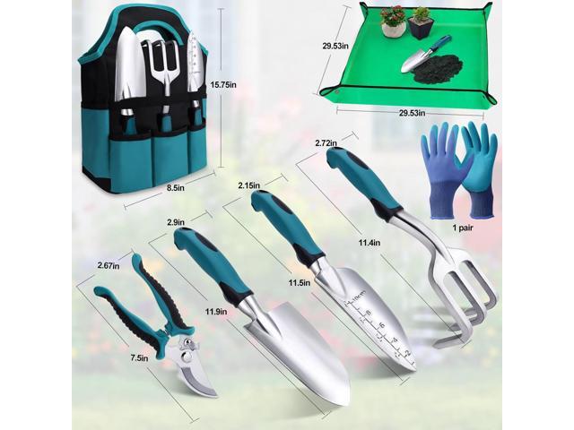 Kynup Garden Tools 7-Piece, Gardening Hand Tools, Gardening Tools Set with Rust-Proof,Stainless Steel, Aluminum Alloy Material, Gardening Supplies...