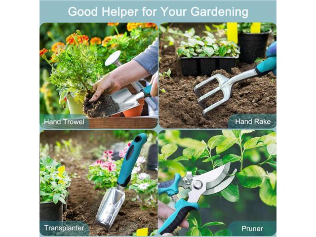 Kynup Garden Tools 7-Piece, Gardening Hand Tools, Gardening Tools Set with Rust-Proof,Stainless Steel, Aluminum Alloy Material, Gardening Supplies...