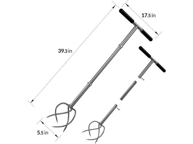 Walensee Upgrade Twist Tiller Manual Hand Tiller Garden Claw Cultivator with a Removable Big Claw, Garden Claw Tool Long Handle Steel Tiller Lawn...
