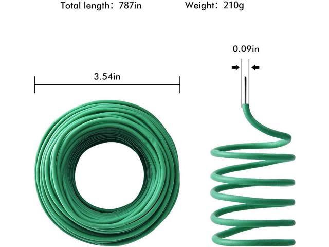 Green Soft Twist Tie Tomato Plant Tie TPR Garden Supply, for Supporting Plants and Home Organizing (65.6 feet/20 Meters)