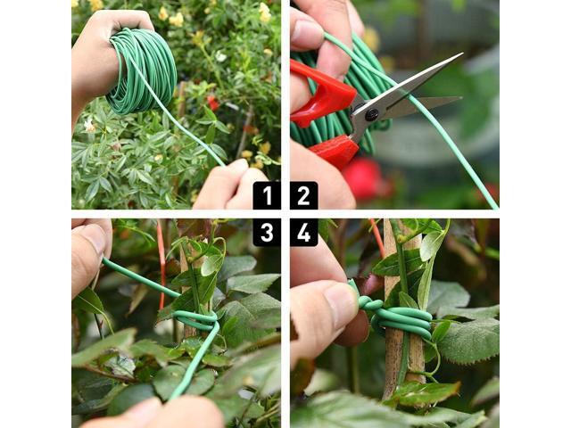 Green Soft Twist Tie Tomato Plant Tie TPR Garden Supply, for Supporting Plants and Home Organizing (65.6 feet/20 Meters)