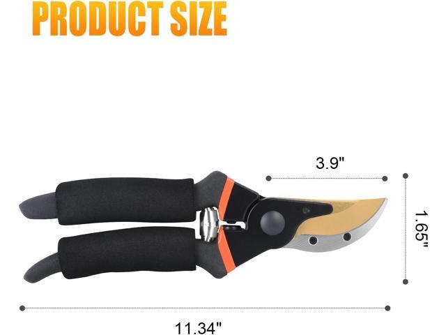 Pruning Shears, Professional SK5 Quality Durable Titanium Plated Rust-Proof Bypass Pruning Shears with Soft Cushion Grip Handle, Hand Pruners,...