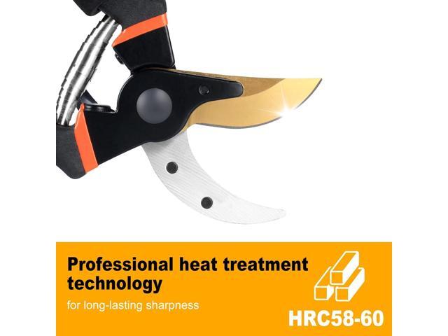 Pruning Shears, Professional SK5 Quality Durable Titanium Plated Rust-Proof Bypass Pruning Shears with Soft Cushion Grip Handle, Hand Pruners,...