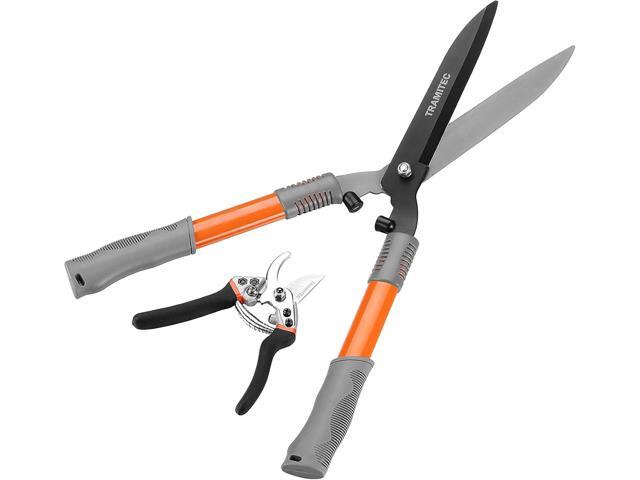 Garden Hedge Shears. Hedge Clippers & Shears SET with Super Pruning Shears. Heavy Duty Garden Clippers for Shaping Bushes Nicely. Hedge Scissors &...
