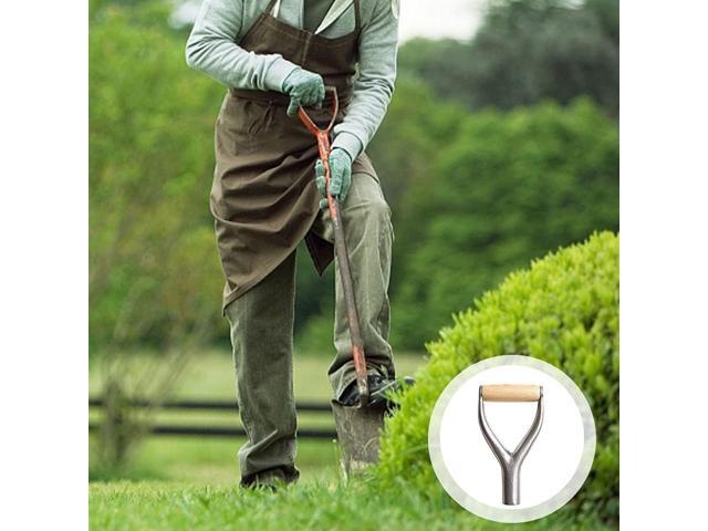 SYCOOVEN Shovel D Grip Handle, Metal Shovel Replacement Handle with Wooden Grip Spade Handle for Garden Digging Raking Tool, 3.1cm/1.22inch Inner...