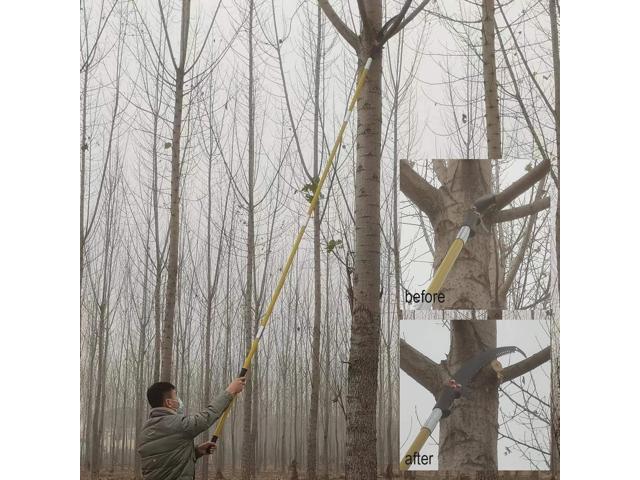 30 Feet Tree Pole Pruner, Durable Tree Trimmers Handle, Manual Branches Trimmer for Garden Tools Loppers Hand Pole Saws Extendable Height with...