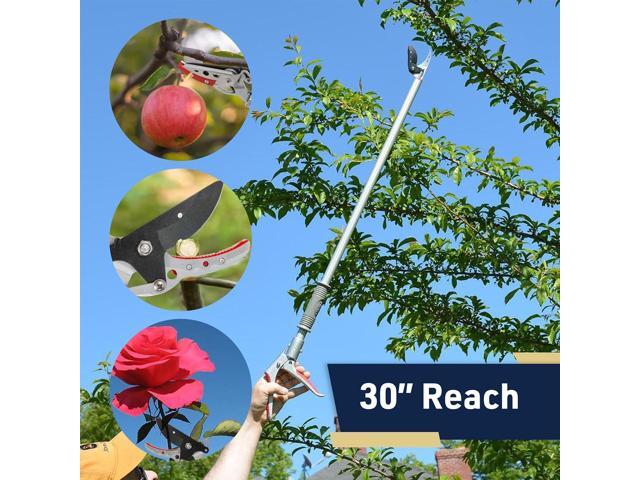 Kings County Tools 30-Inch Long-Reach Bypass Pruner Rotating Cutter Head Ergonomic Handle Adjustable Grip Positions Arborist Yard and...