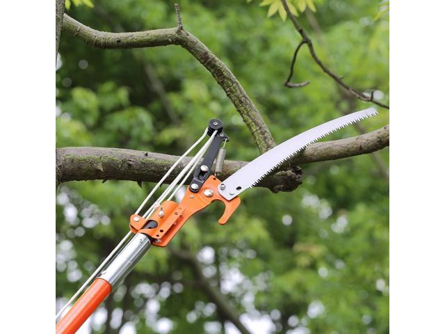VEVOR Manual Pole Saw, 7.3-27 ft Extendable Tree Pruner, Sharp Steel Blade and Scissors High Branches Trimming, Branch Trimmer with Lightweight 8...