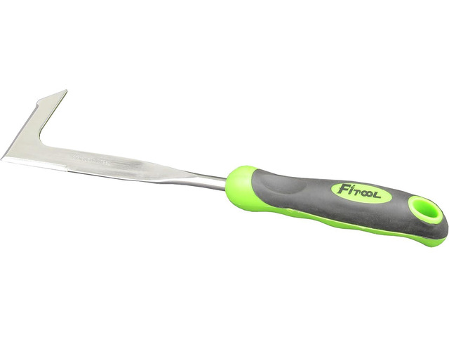 Stainless Steel Patio Weeder 13-Inch - Premium Garden Hand Weeder - Stainless Steel Blade Mirror Polishing - with Soft Dual-Color Ergonomic Handle