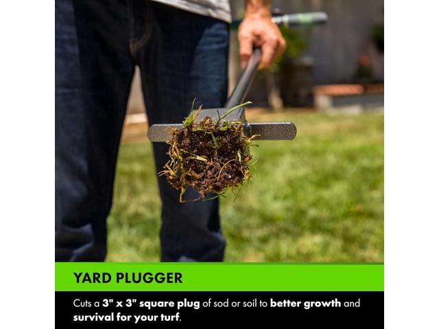 Yard Butler Sod Plugger turf cutter and grass plug tool for zoysia, St. Augustine, fescue, or centipede grass transplanting & repair - ISP-33