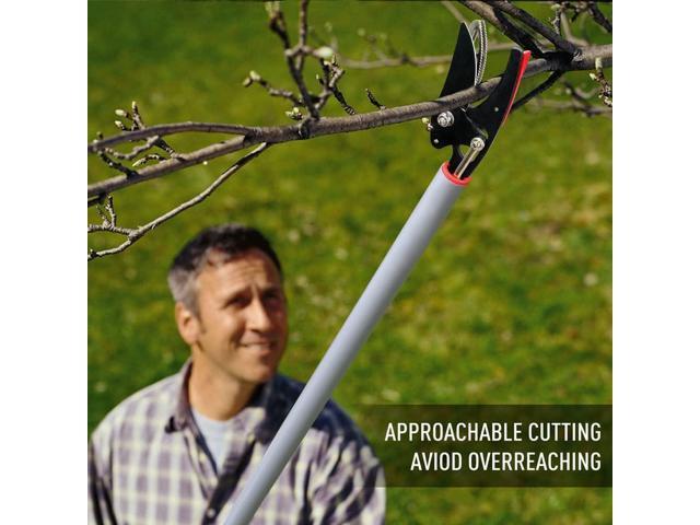 Cut and Hold Pruner Set, Lightweight 32-Inch Long Reach Pruner One-Handed Operation, Hold Long Reach Cut Rotating, 8.3' Hand Pruner for Branch...