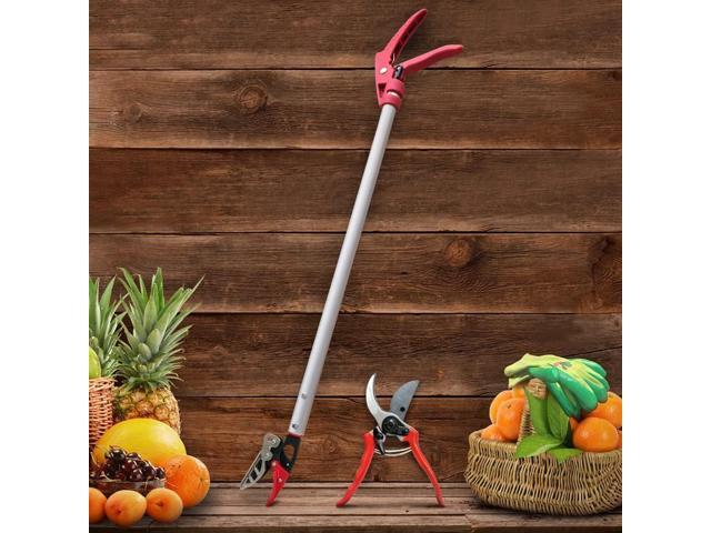Cut and Hold Pruner Set, Lightweight 32-Inch Long Reach Pruner One-Handed Operation, Hold Long Reach Cut Rotating, 8.3' Hand Pruner for Branch...