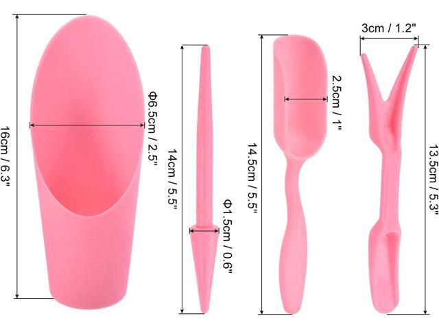MECCANIXITY Garden Shovel Hand Tools Transplanting Succulent Cultivation Digging Scoops Kits, Pink