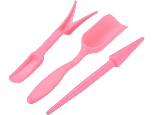 MECCANIXITY Garden Shovel Hand Tools Transplanting Succulent Cultivation Digging Scoops Kits, Pink