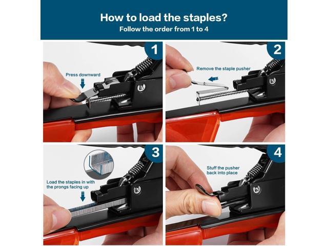 Plant Tying Machine, Garden Tapetool Tapener Gun with 12 Rolls of Tape, 1 Box Staples and 1 Replacement Blade for Vegetables, Grape, Tomato,...