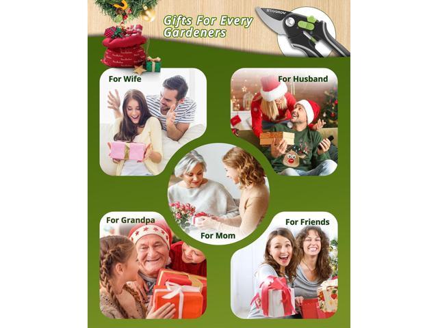 Pruning Shears for Gardening - 8.5' SK5 Garden Shears Cuts 10000+ Times Staying Sharp - Garden Scissors with One-handed Unlocking & Adjustable...