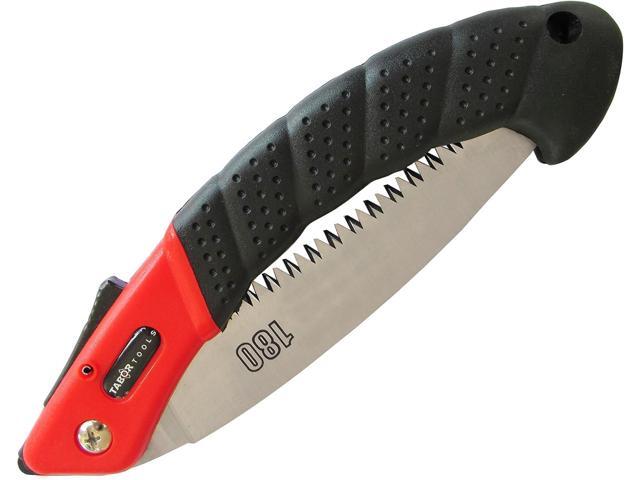 TABOR TOOLS Folding Saw with 8 Inch Curved Blade and Rugged Grip Handle, Hand Saw for Pruning Trees, Trimming Branches, Camping, Clearing Forest...
