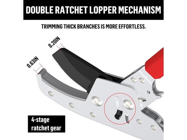 GARTOL Heavy-Duty Extendable Loppers, 28'-41' Telescopic Tree Trimmer, Double Ratcheting Branch Cutter, Anvil Lopper for Thick Branches, Cuts 2'...