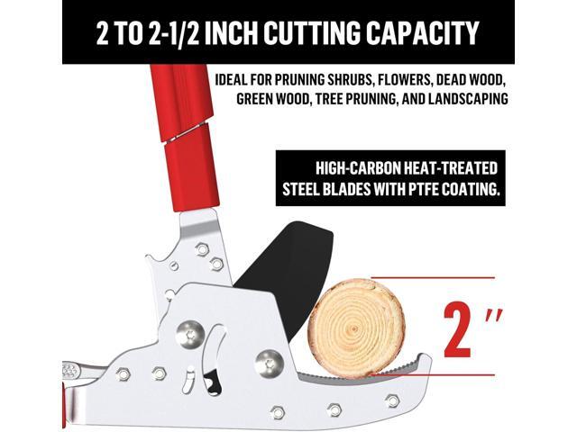 GARTOL Heavy-Duty Extendable Loppers, 28'-41' Telescopic Tree Trimmer, Double Ratcheting Branch Cutter, Anvil Lopper for Thick Branches, Cuts 2'...